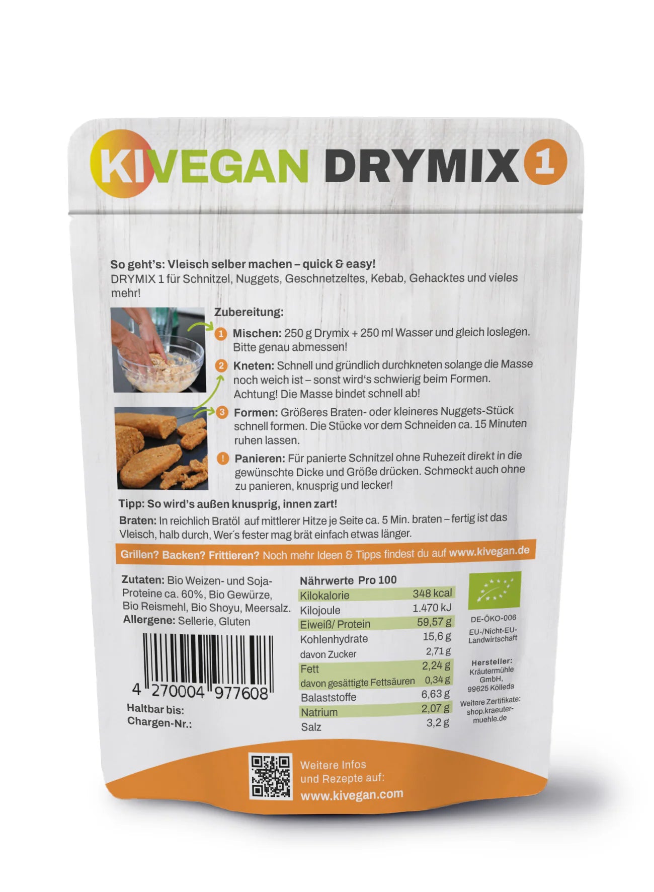Drymix 1 - vegane Bio Fertigmischung