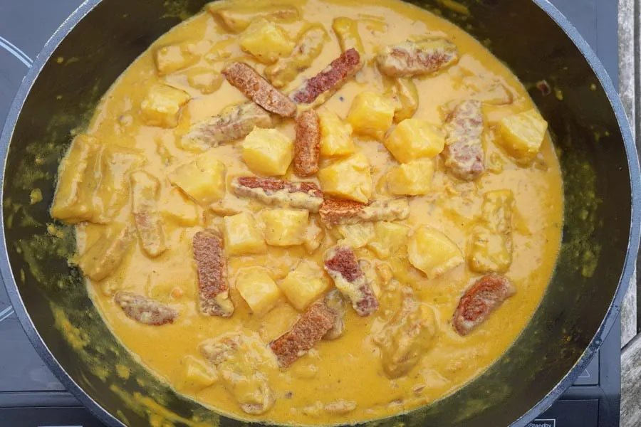Curry Geschnetzeltes aus DRYMIX 4
