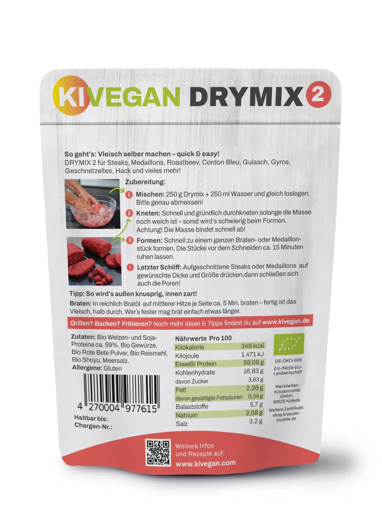 Drymix 2 - vegane Bio Fertigmischung