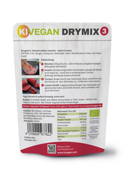 Drymix 3 - vegane Bio Fertigmischung