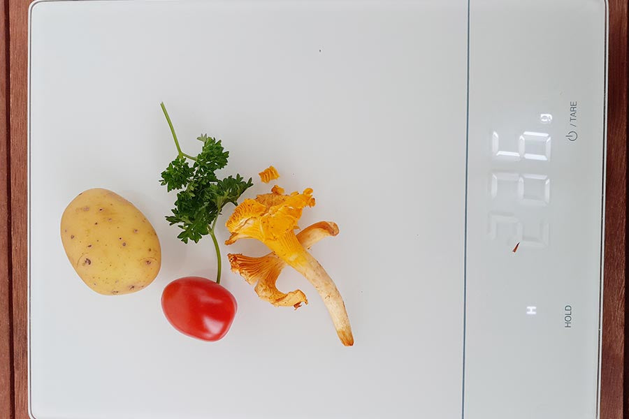 Küchenwaage zum Abwiegen der KIVEGAN DRYMIX Zutaten